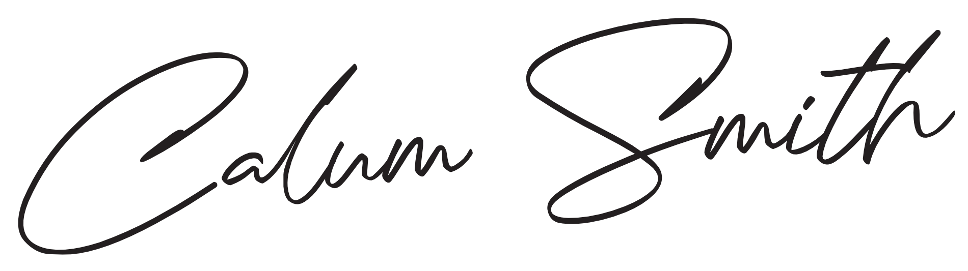 Calum Smith, handwritten signature